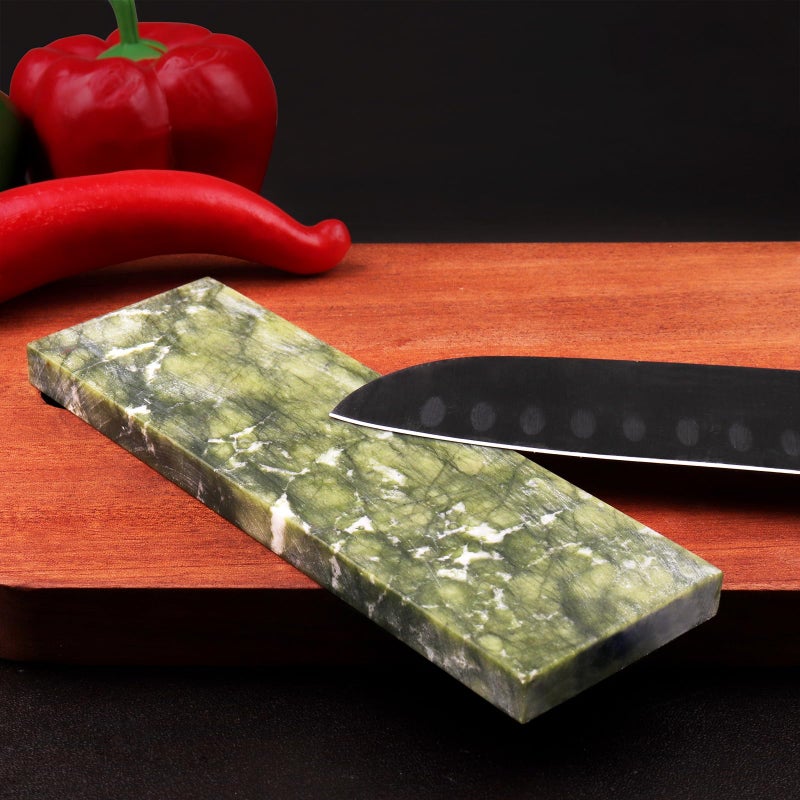 CBRIGHT 10000# Sharpening Stone,Ultra Fine Polishing Mirror Edge Stone Natural Green Hard Sharpener Whetstone for Knives Tools,Cutting Tools (5.9x1.97x0.39Inch) - Image 4